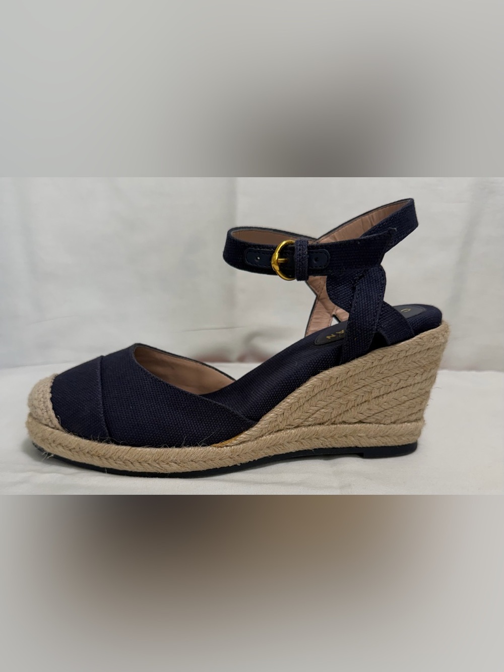 Cole Haan Navy Espadrille Wedge Sandals Size 6B | W2909 - Picture 7 of 8
